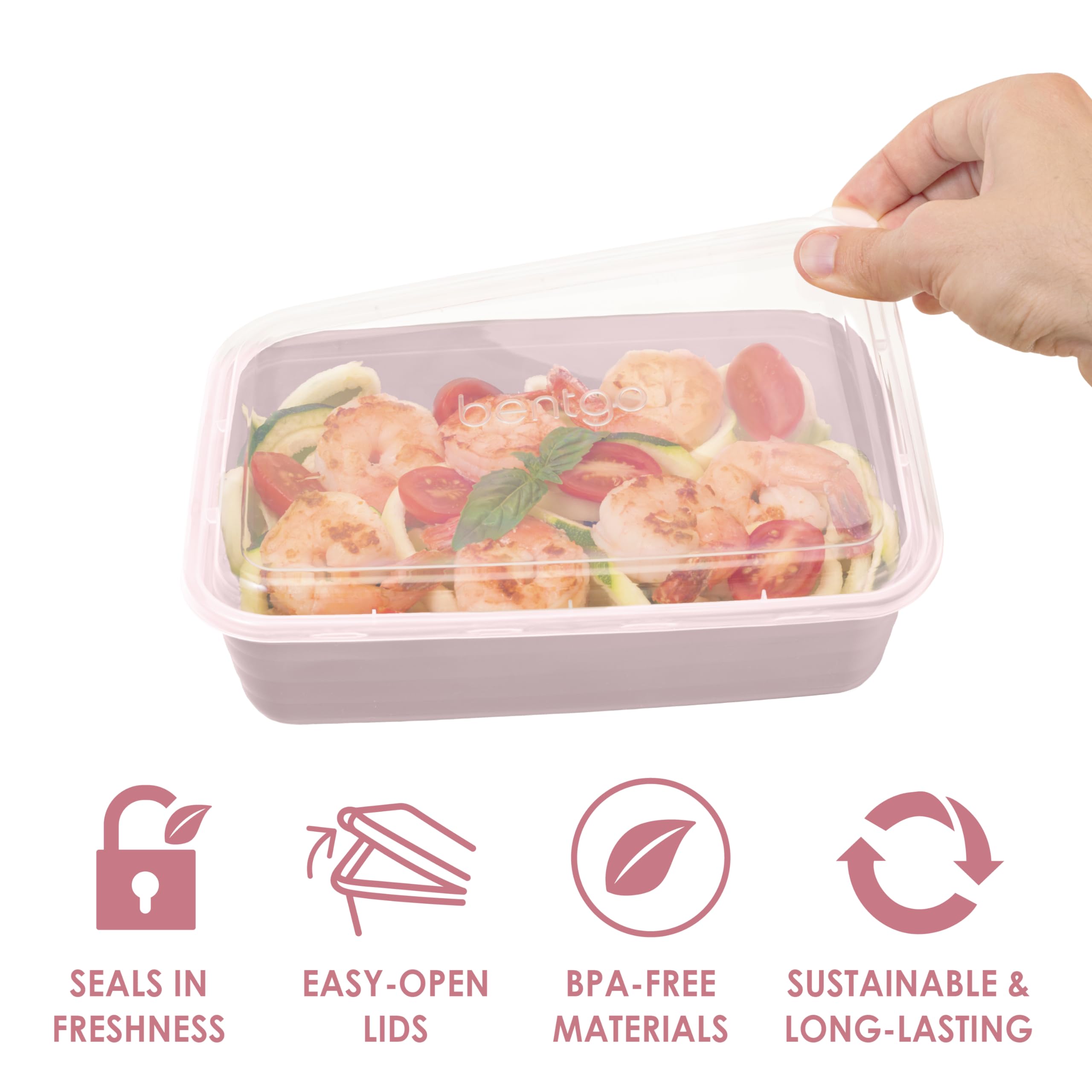 Foto 4 | Recipientes Para Preparación De Comidas Bentgo Prep, 1 Compartimento, 20 Piezas - Venta Internacional.