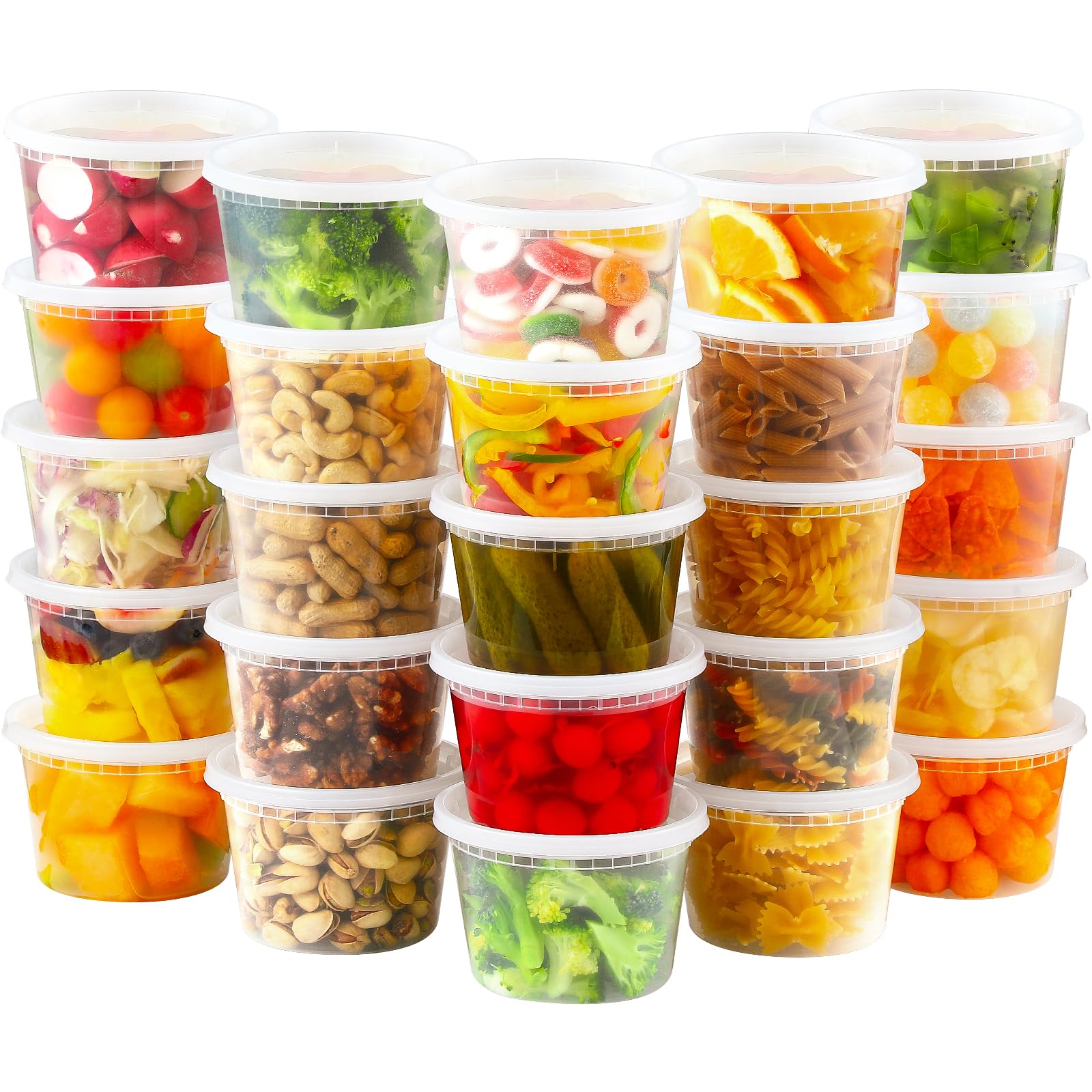 Contenedores De Comida Aozita 32 Juegos De Charcutería De Plástico De 500 Ml Con Tapas - Venta Internacional.