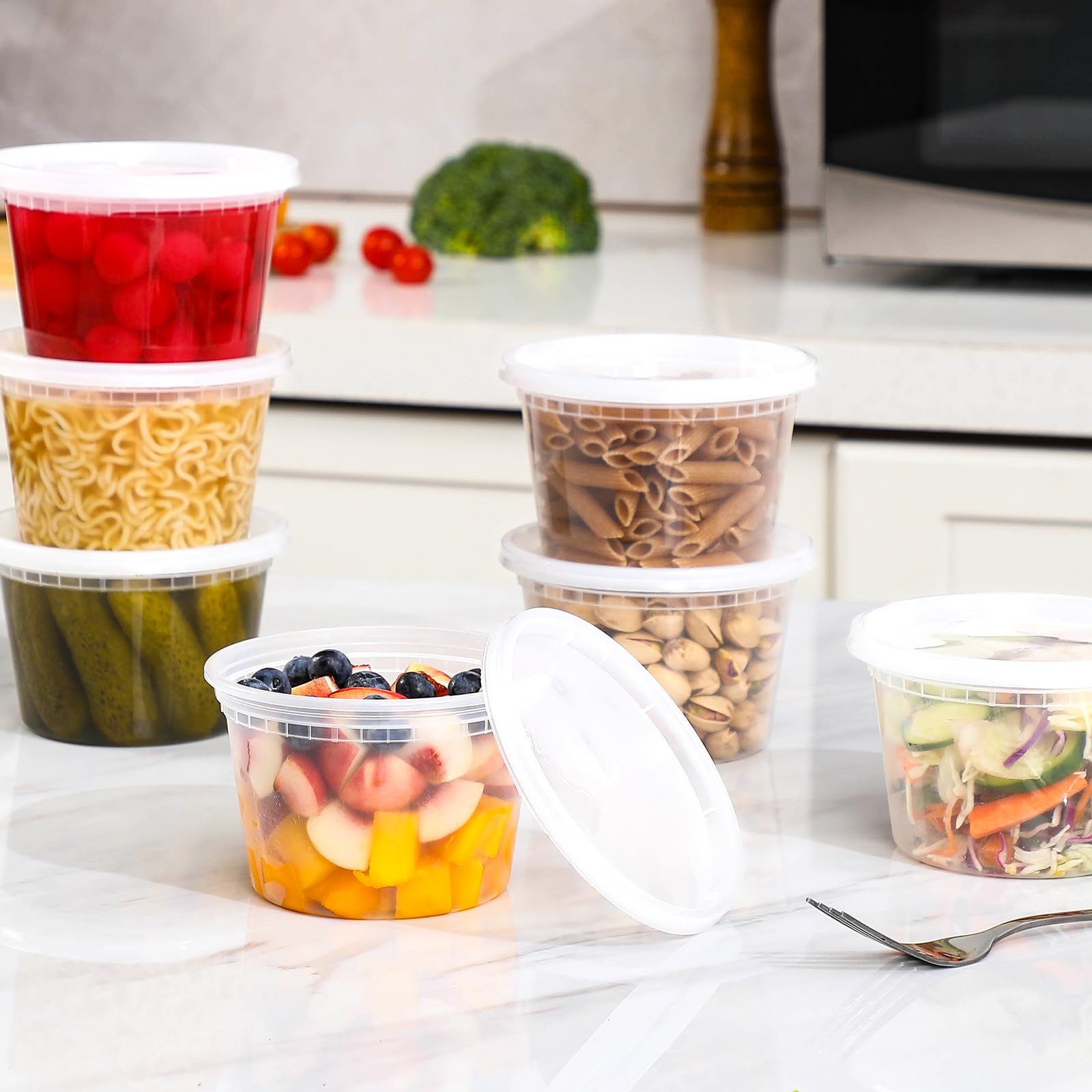 Foto 7 pulgar | Contenedores De Comida Aozita 32 Juegos De Charcutería De Plástico De 500 Ml Con Tapas - Venta Internacional.