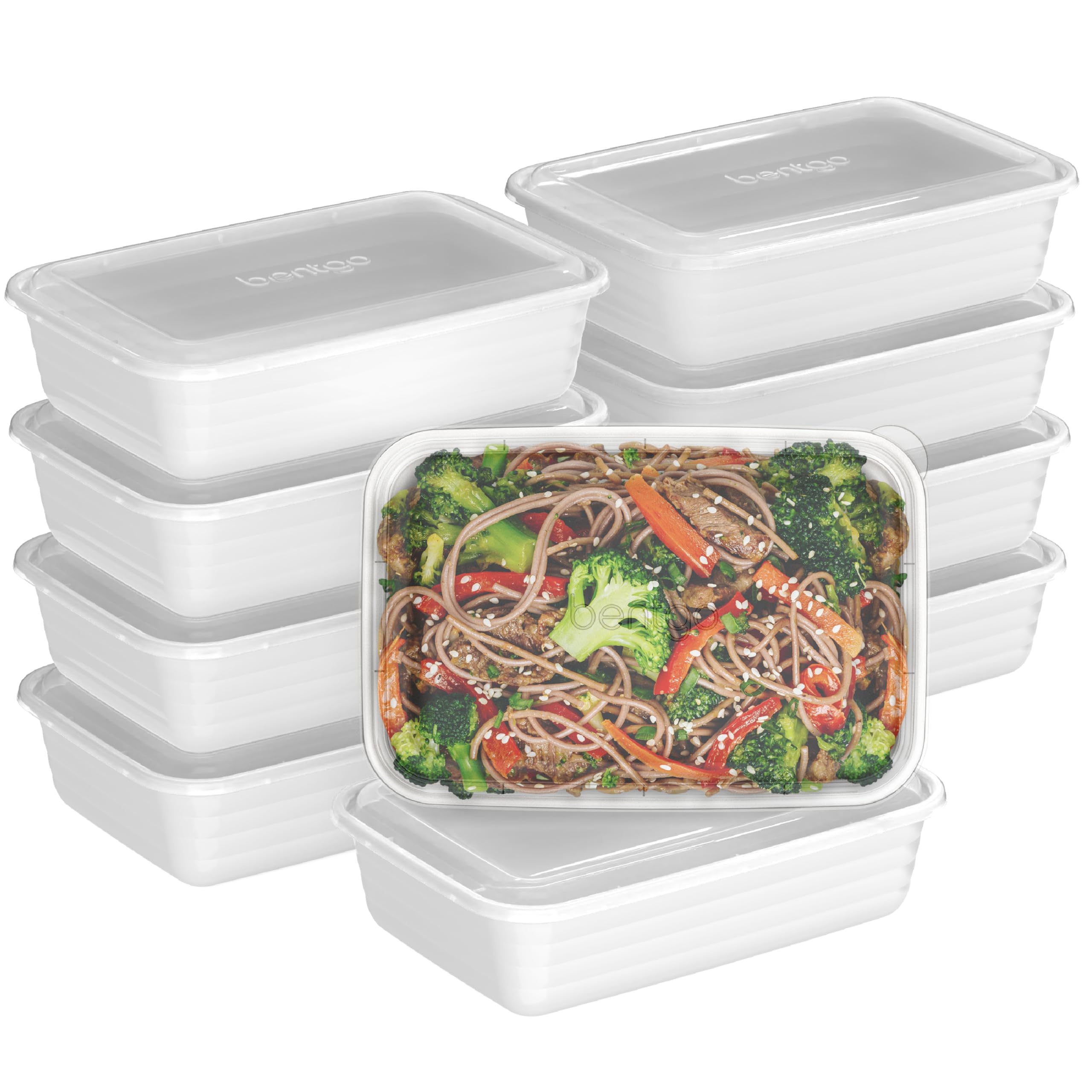 Recipientes Para Preparación De Comidas Bentgo Prep, 20 Unidades, Sin Bpa, Blancos - Venta Internacional.