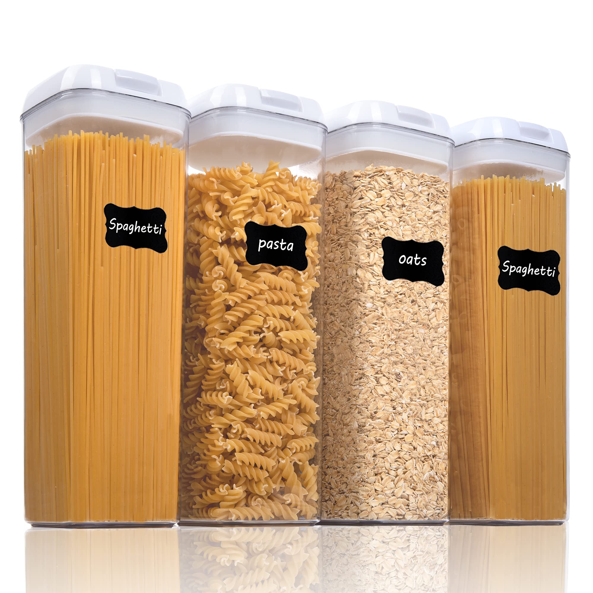 Foto 2 pulgar | Contenedores De Almacenamiento De Alimentos Vtopmart 1.8l (4 Piezas) Con Etiquetas - Venta Internacional.