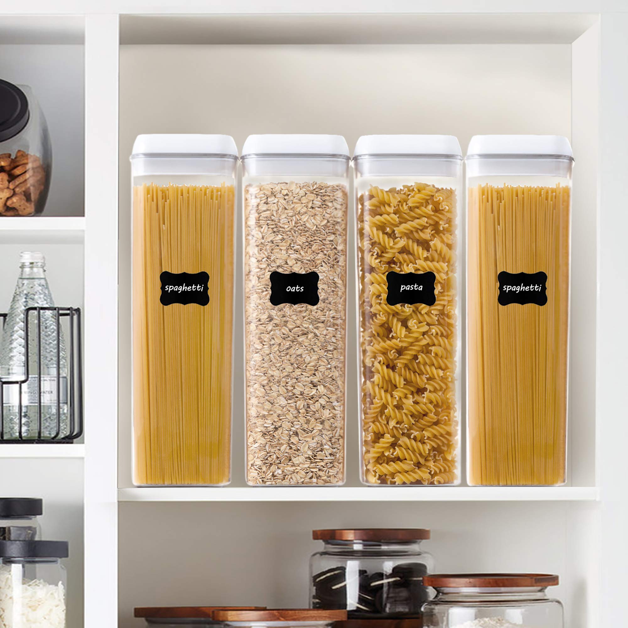 Foto 6 pulgar | Contenedores De Almacenamiento De Alimentos Vtopmart 1.8l (4 Piezas) Con Etiquetas - Venta Internacional.