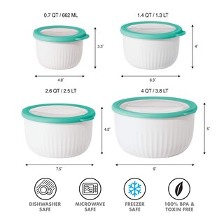 Foto 5 | Recipiente De Plástico Para Preparar, Almacenar Y Servir Para Oggi De 4 Litros Con Tapa Transparente - Venta Interna