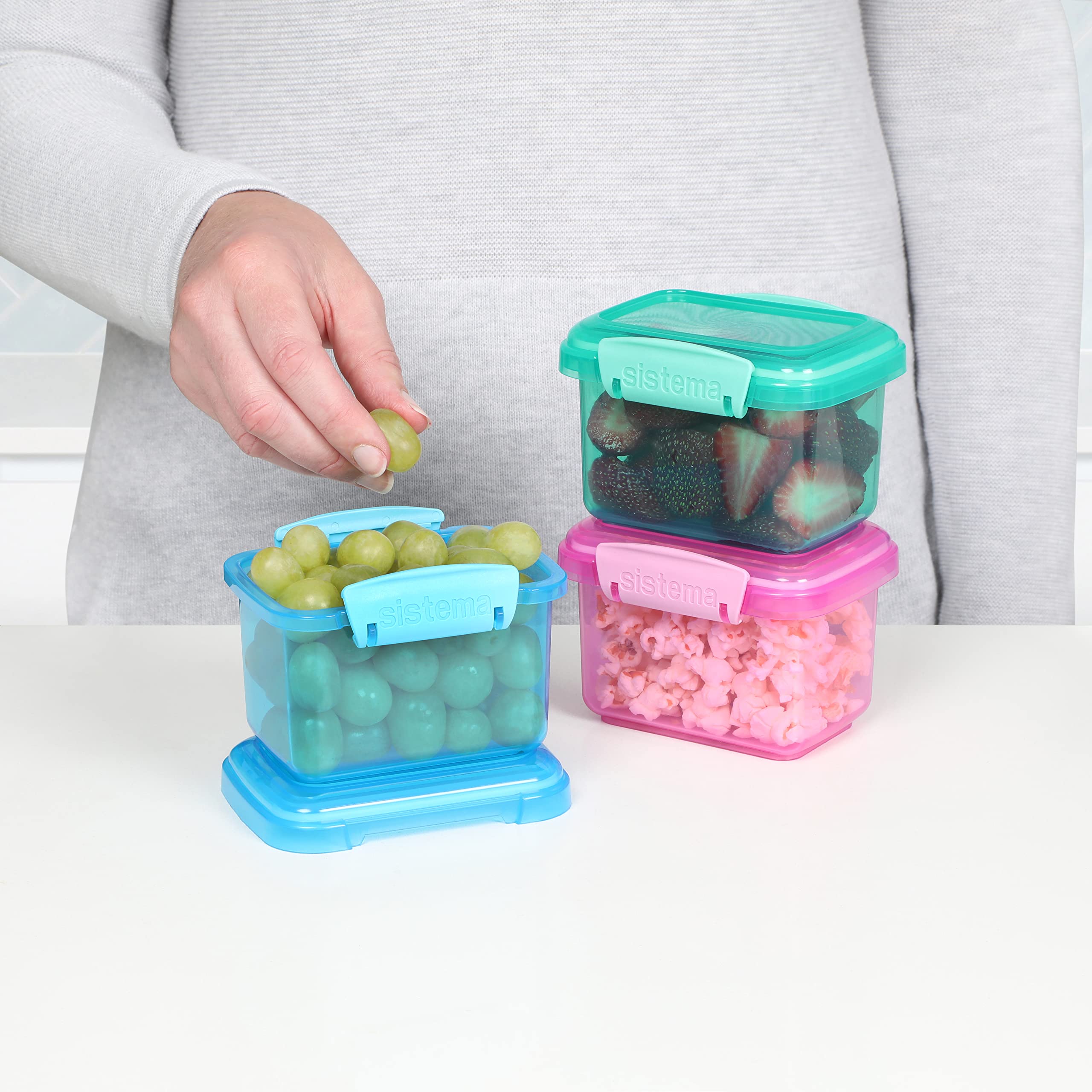Foto 7 | Sistema De Recipientes De Almacenamiento De Alimentos De 3 Piezas De 200 Ml Con Tapas - Venta Internacional.