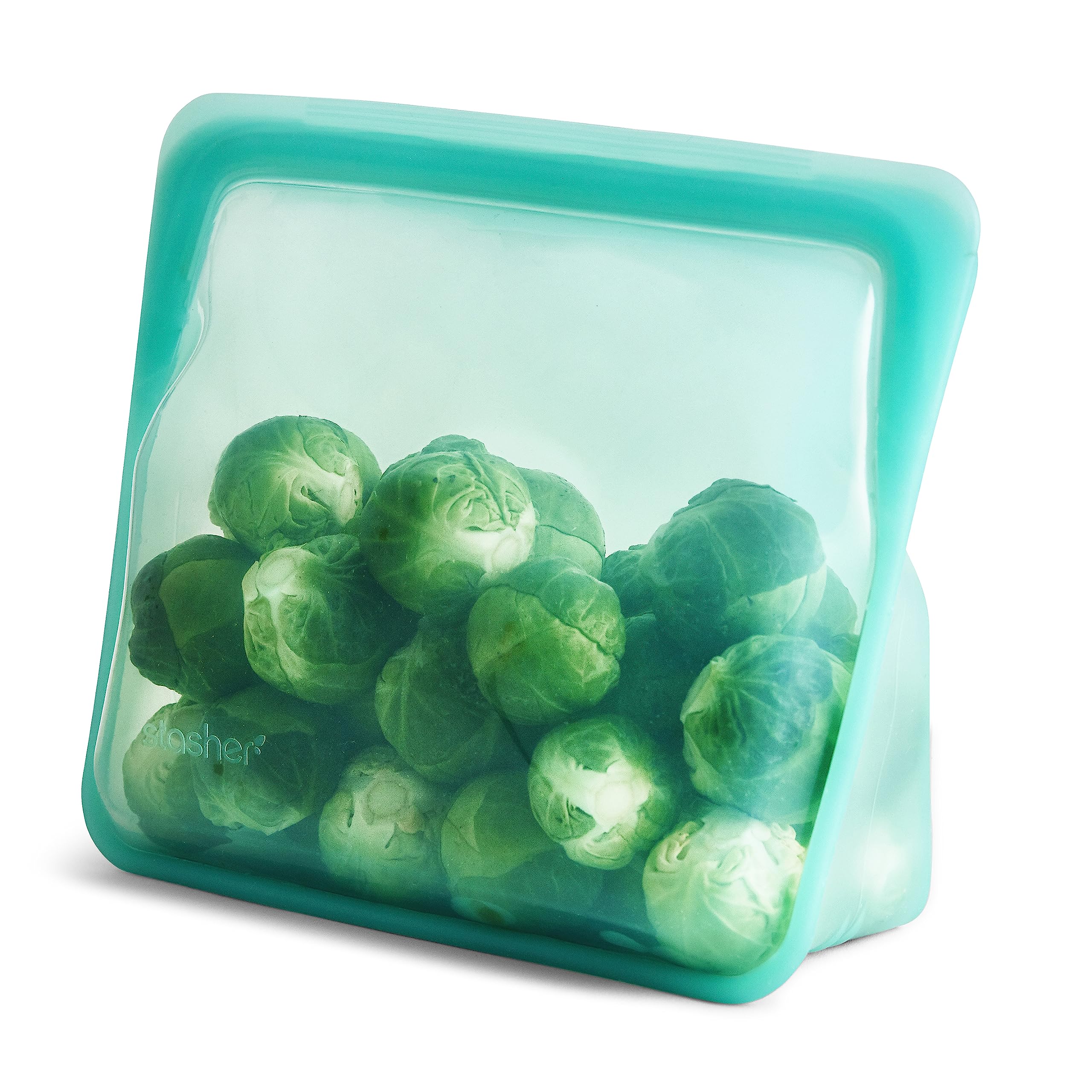 Bolsa De Almacenamiento De Alimentos Stasher Premium Silicone 1,65 L Aqua - Venta Internacional.