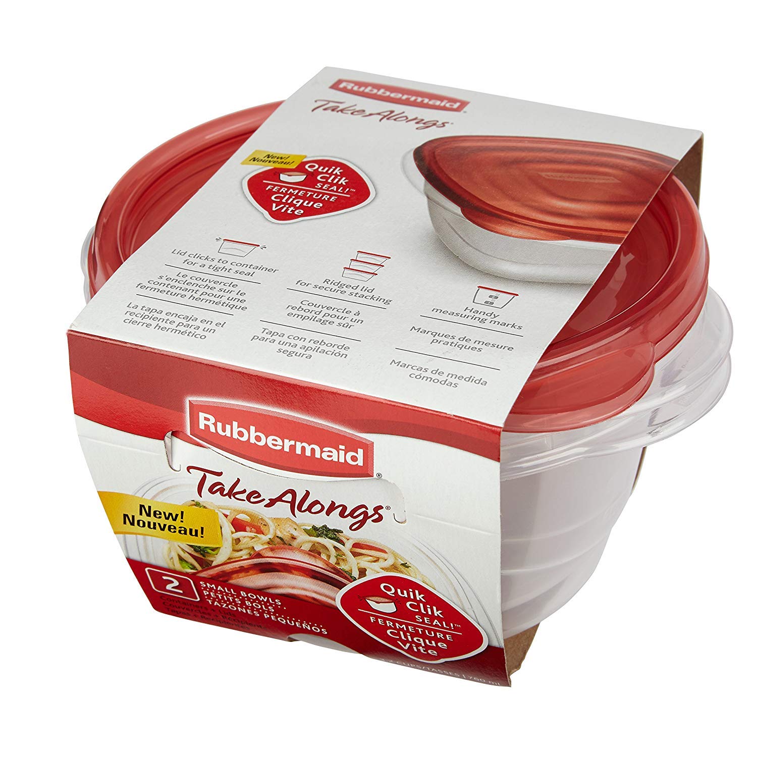 Foto 3 pulgar | Recipientes Rubbermaid Takealongs Para Almacenar Alimentos, Tazón Pequeño, 3.2 Tazas, 6 Recipientes - Venta Internac