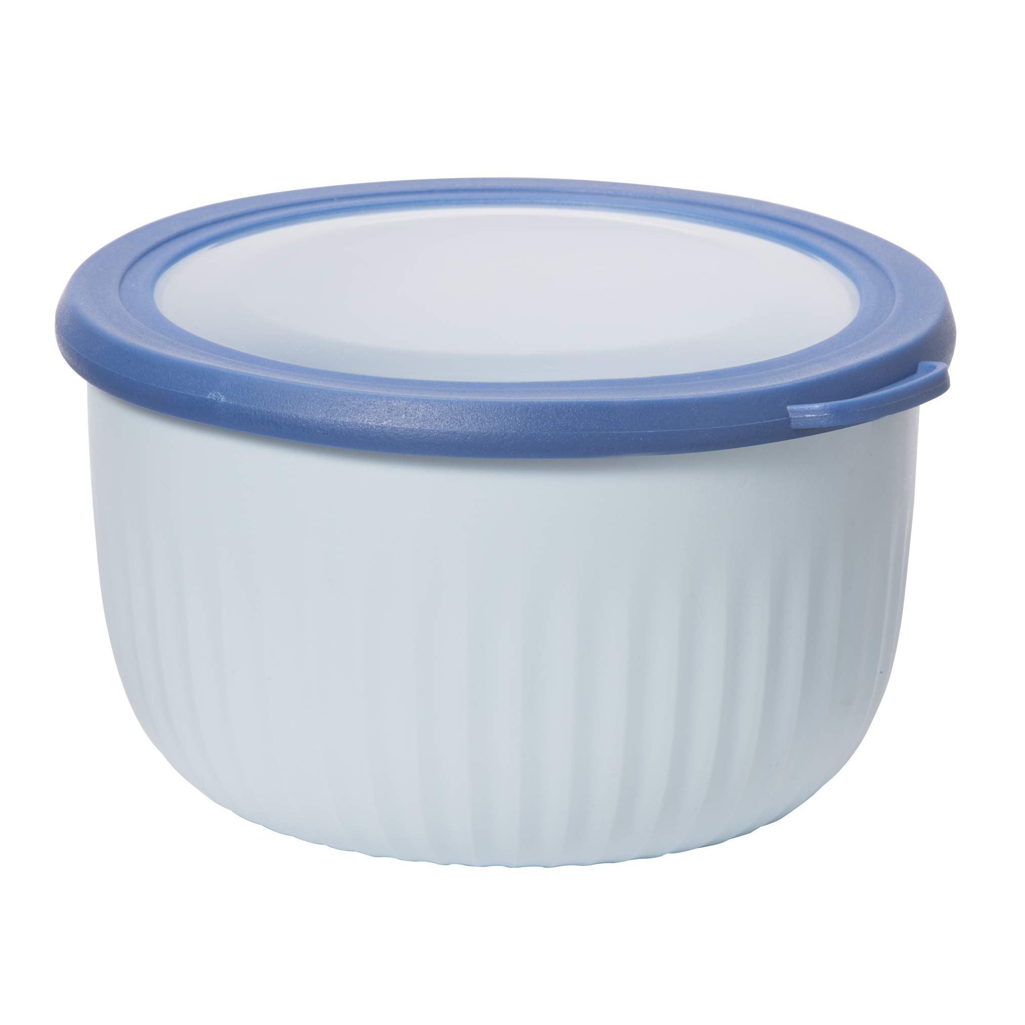 Recipiente De Plástico Oggi Prep, Store & Serve De 2.6 L, Azul Con Tapa Azul Dk - Venta Internacional.