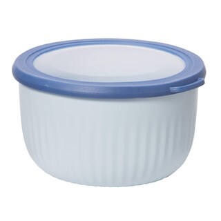 Foto 1 | Recipiente De Plástico Oggi Prep, Store & Serve De 2.6 L, Azul Con Tapa Azul Dk - Venta Internacional.