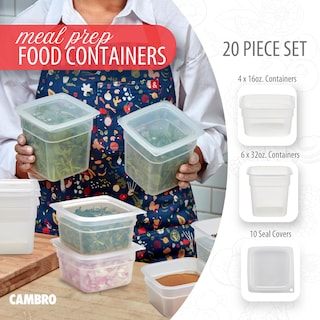 Foto 2 | Recipientes De Almacenamiento De Alimentos Cambro 473 Ml Y 946 Ml (juego De 20 Piezas) - Venta Internacional.