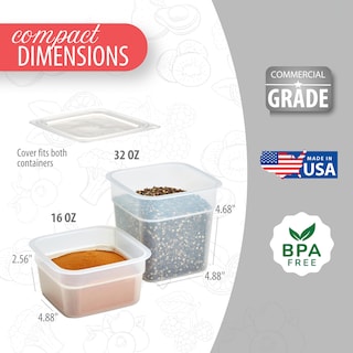 Foto 3 | Recipientes De Almacenamiento De Alimentos Cambro 473 Ml Y 946 Ml (juego De 20 Piezas) - Venta Internacional.