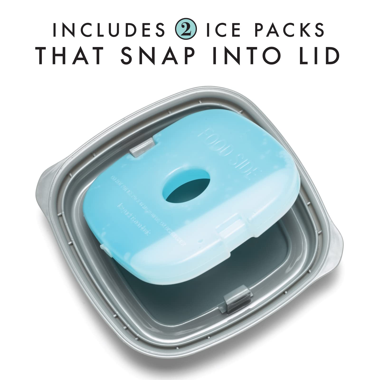Foto 5 pulgar | Recipientes De Plástico Fit & Fresh De 240 Ml Con Tapas, Paquete De 4 Unidades Con Bolsas De Hielo - Venta Internacion