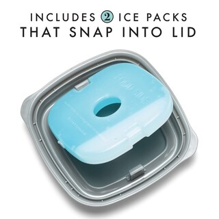 Foto 4 | Recipientes De Plástico Fit & Fresh De 240 Ml Con Tapas, Paquete De 4 Unidades Con Bolsas De Hielo - Venta Internacion