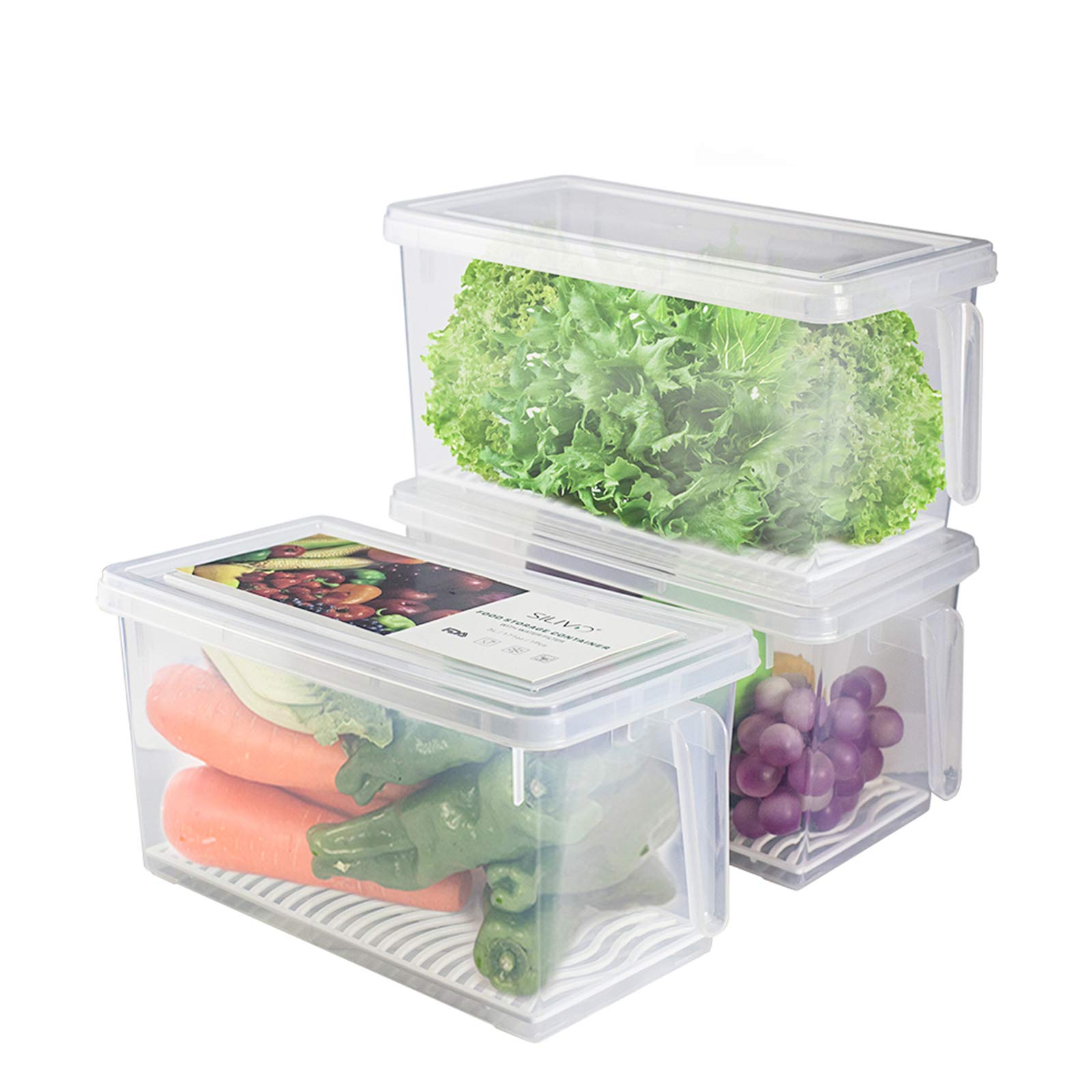 Foto 2 pulgar | Recipientes De Almacenamiento De Verduras Silivo Lettuce Keeper 4,5 L (paquete De 3) - Venta Internacional.