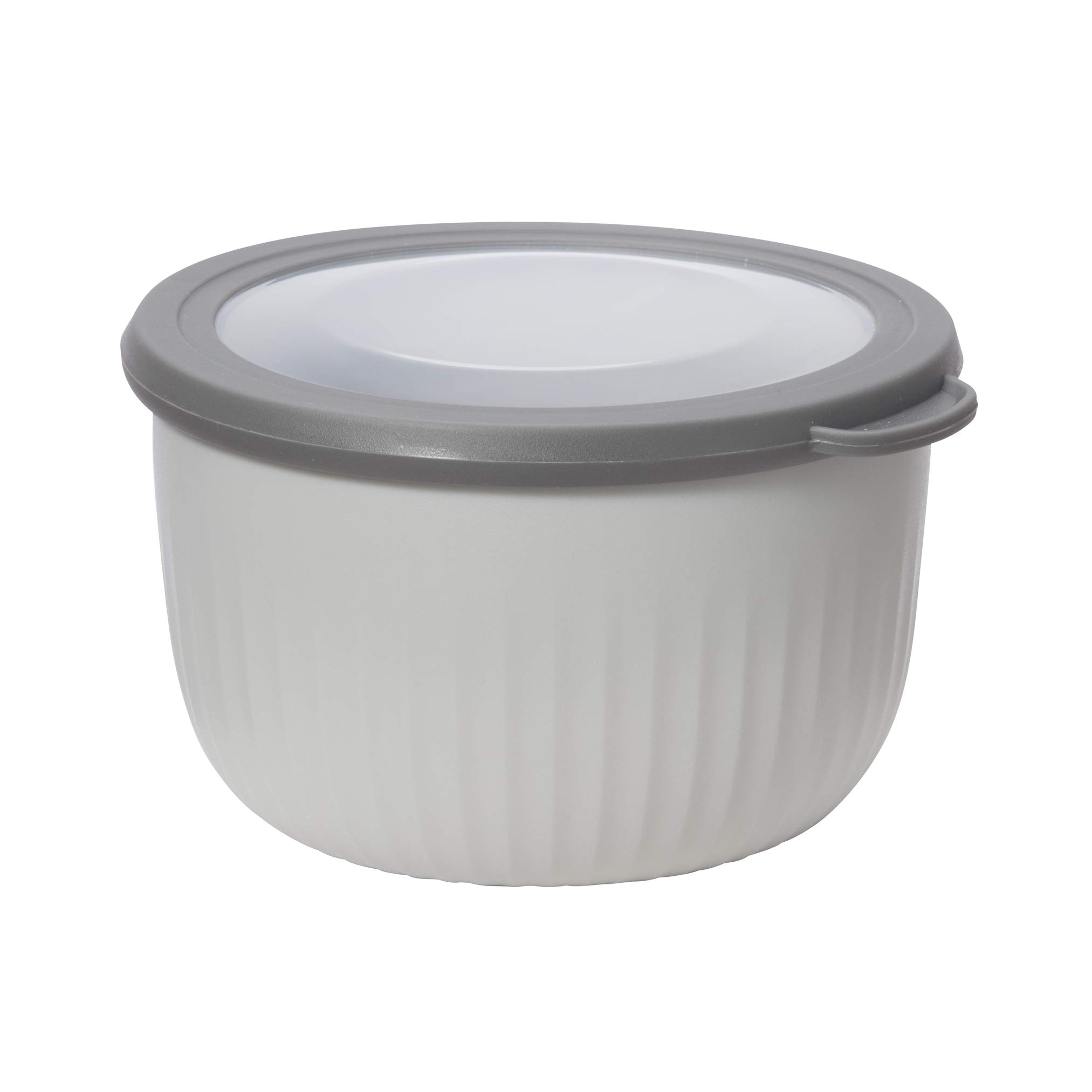Foto 2 pulgar | Cuenco De Plástico Para Preparar, Almacenar Y Servir Oggi, 1,3 Litros, Gris, Con Tapa - Venta Internacional.