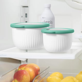 Foto 3 | Cuenco De Plástico Para Preparar, Almacenar Y Servir Oggi, 1,3 Litros, Gris, Con Tapa - Venta Internacional.