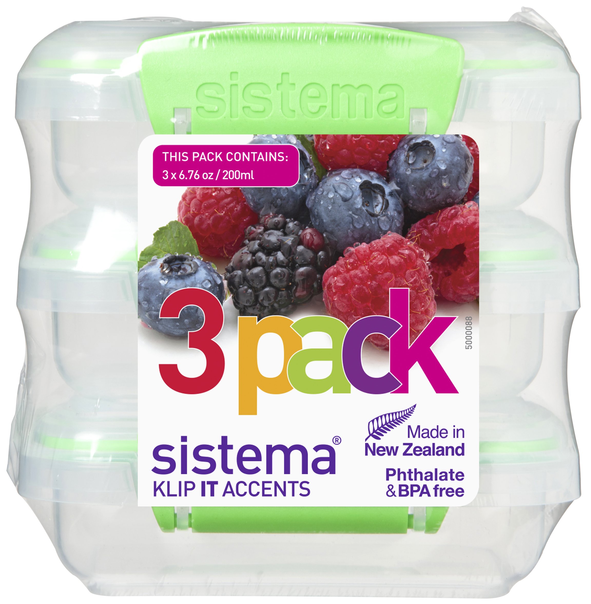 Foto 4 pulgar | Contenedores De Almacenamiento De Alimentos Sistema Klip It Accents De 0,2 L, 3 Unidades - Venta Internacional.