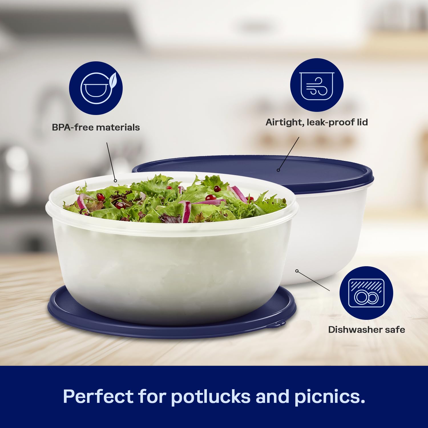 Foto 5 pulgar | Cuenco De Almacenamiento De Alimentos Tupperware, Modular, Grande, 4 Litros, Libre De Bpa - Venta Internacional.