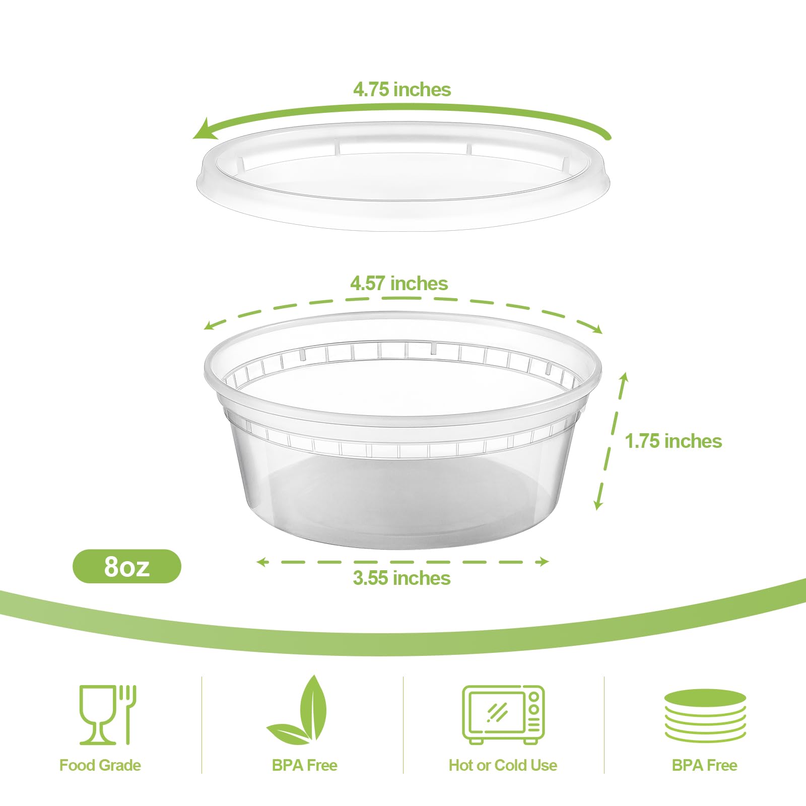 Foto 2 | Contenedores De Comida Aozita 36 Juegos De Plástico De 240 Ml Con Tapas - Venta Internacional.
