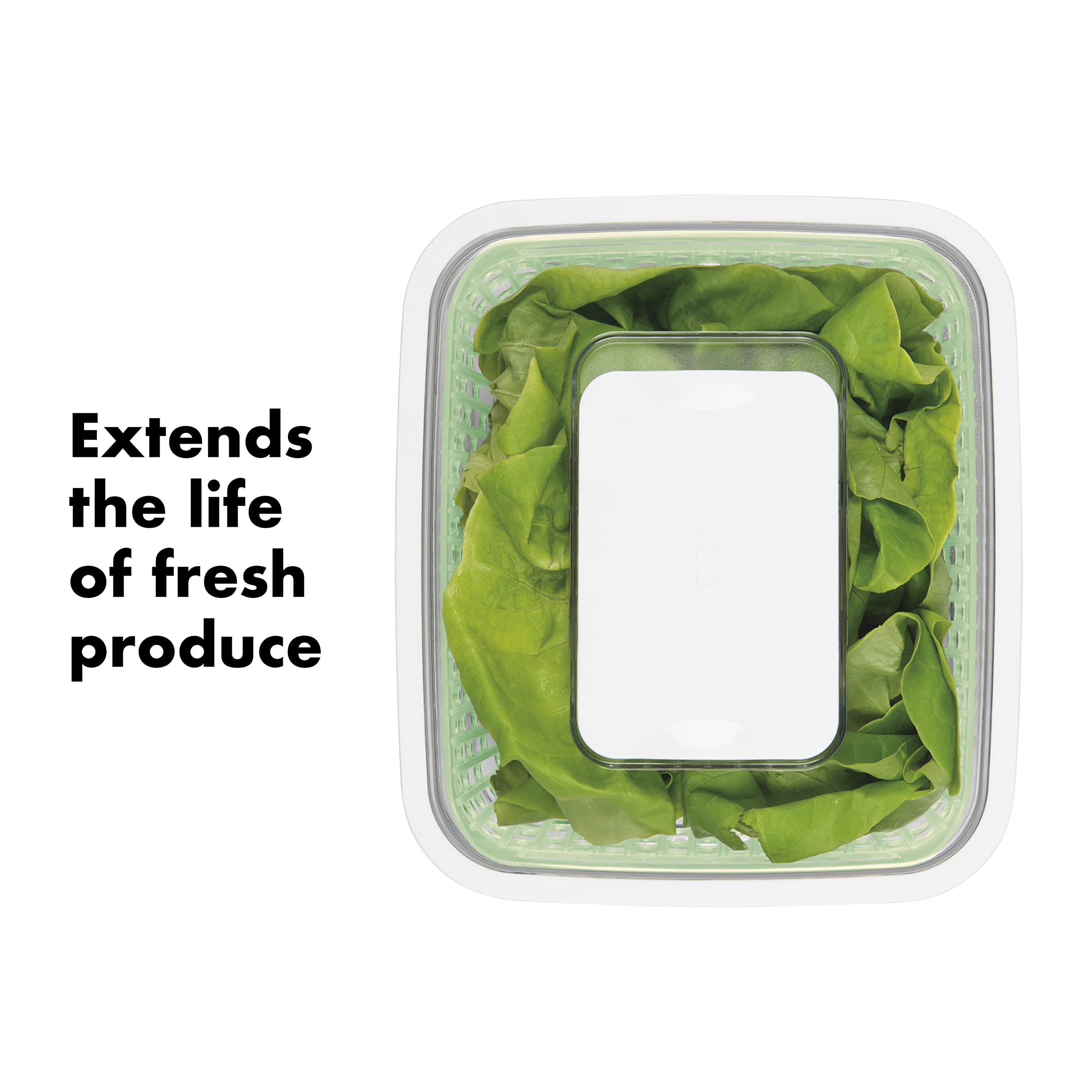 Foto 4 pulgar | Produce Keeper Oxo Good Grips Greensaver, 4,3 L, Color Blanco - Venta Internacional.
