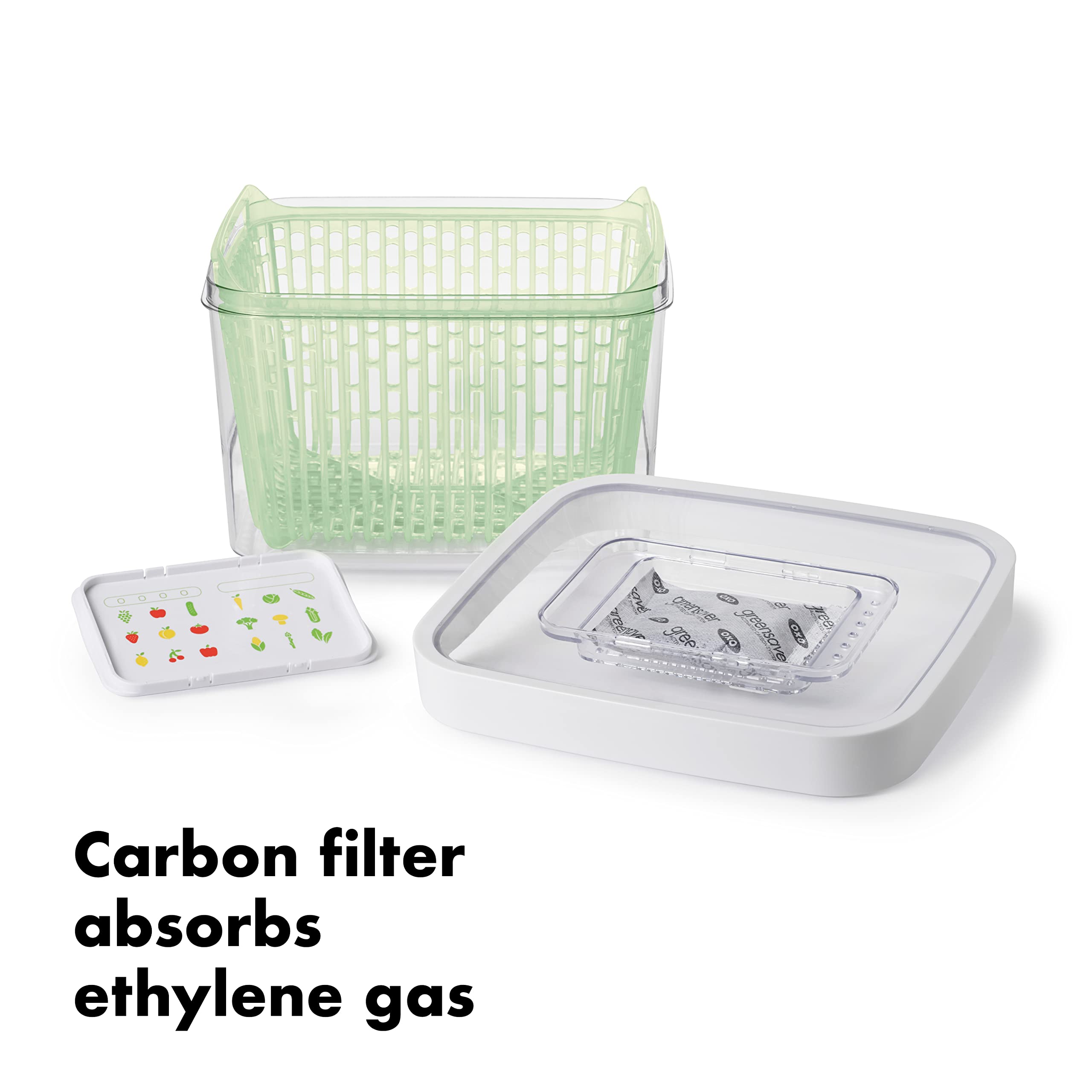 Foto 5 pulgar | Produce Keeper Oxo Good Grips Greensaver, 4,3 L, Color Blanco - Venta Internacional.