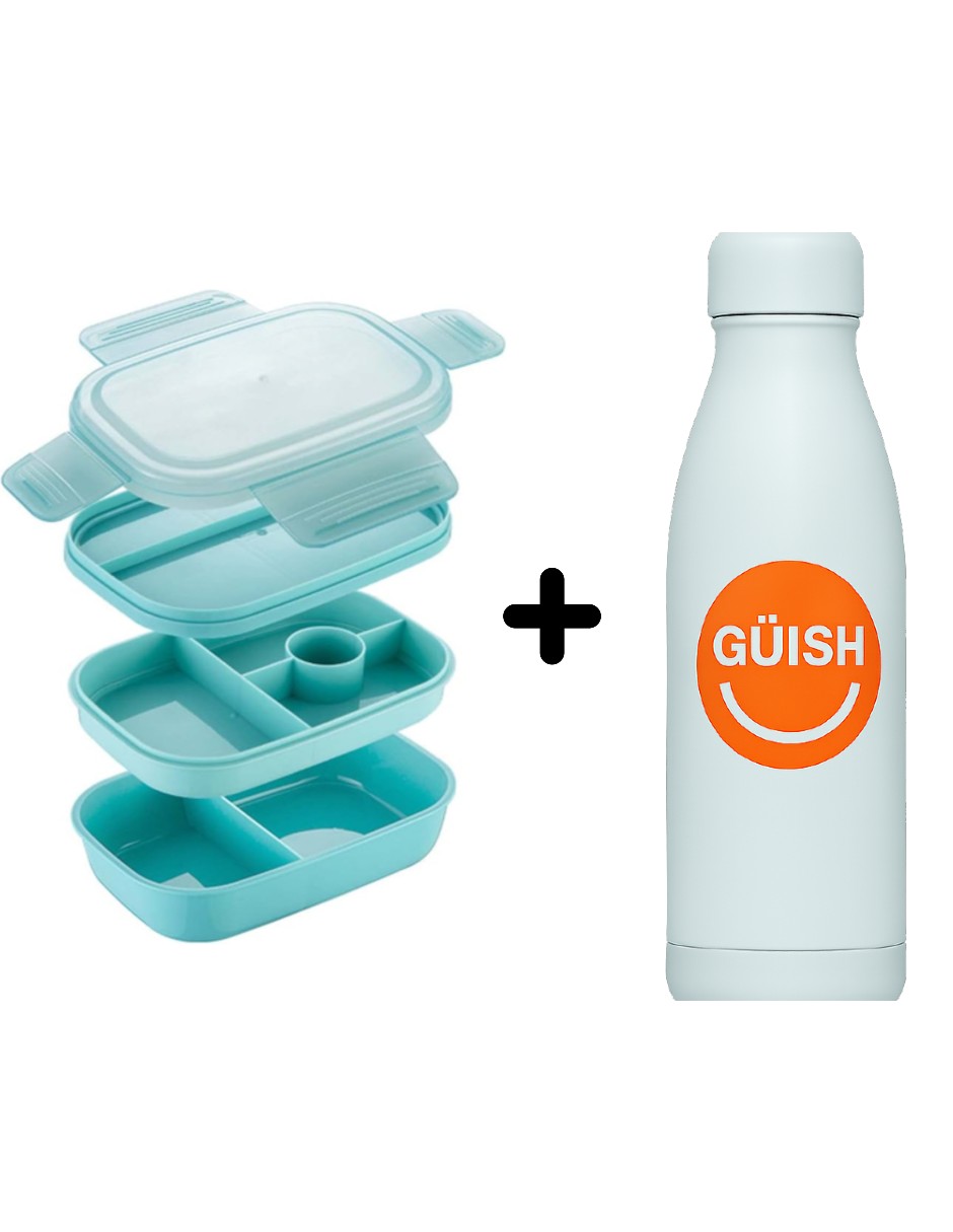 Foto 2 pulgar | Box Lunch 3 Niveles + Gratis Termo Güish De Regalo