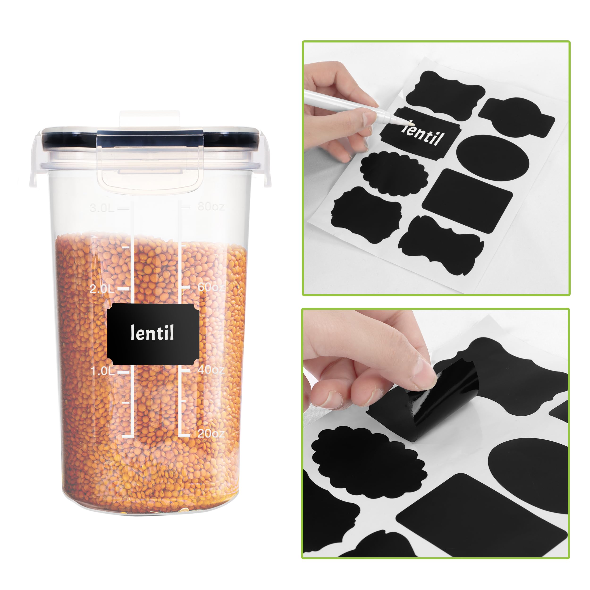 Foto 6 | Recipientes Herméticos Para Cereales Utopia Kitchen, 3 Litros (paquete De 6) - Venta Internacional.