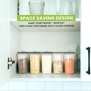 Foto 5 | Recipientes Para Cereales Utopia Kitchen, 3 Litros (paquete De 2), Plástico Transparente - Venta Internacional.