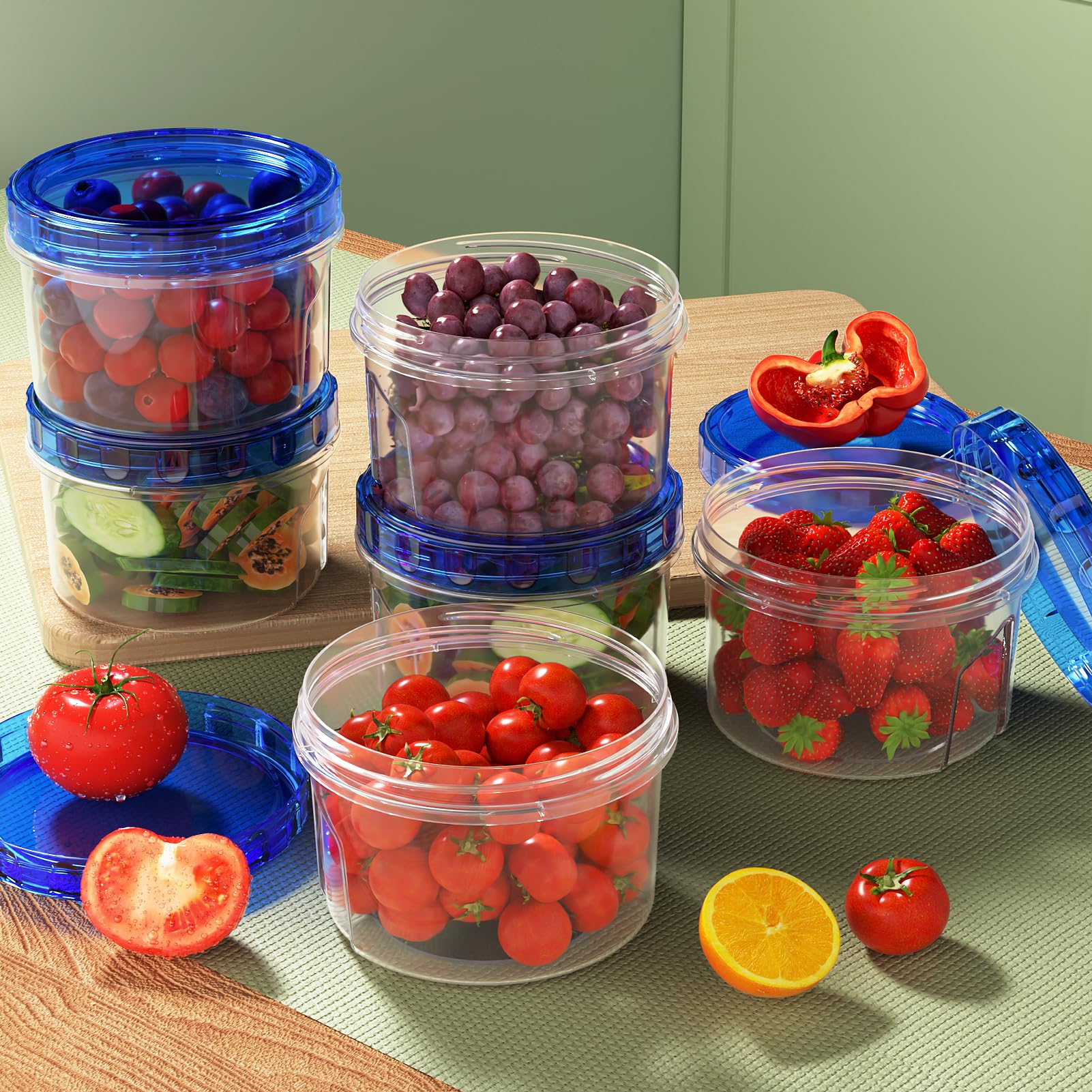 Foto 6 pulgar | Contenedores De Almacenamiento Para Congelador Hometall, Paquete De 6, 500 Ml, Sin Bpa - Venta Internacional.