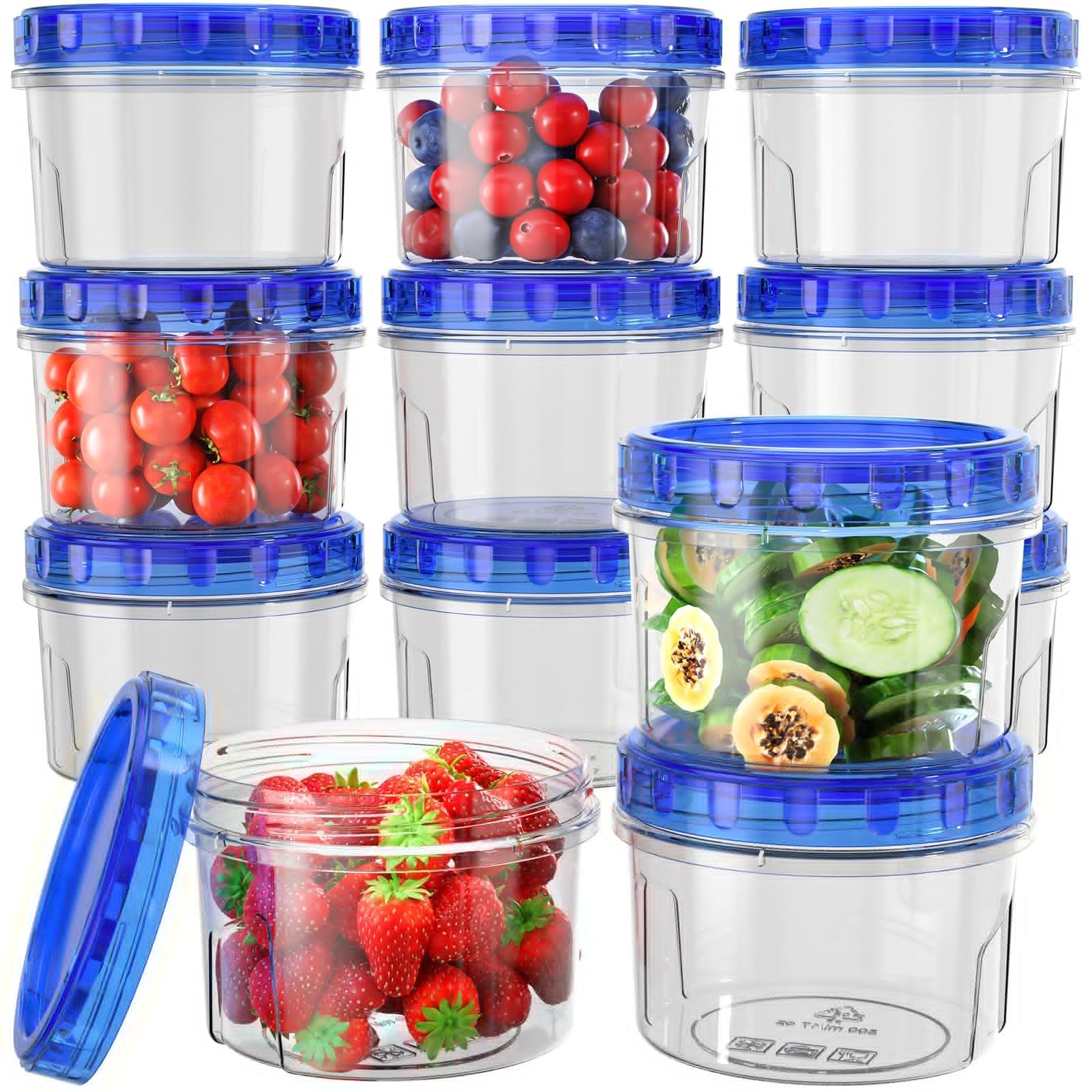 Contenedores De Almacenamiento Para Congelador Hometall De 16 Ml (paquete De 12) Con Tapas - Venta Internacional.