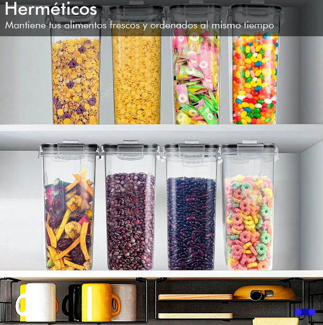 Foto 3 pulgar | Juego Xtellar De 4 Recipientes Herméticos De Plástico Para Cereales