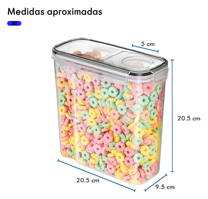 Foto 4 pulgar | Juego Xtellar De 4 Recipientes Herméticos De Plástico Para Cereales