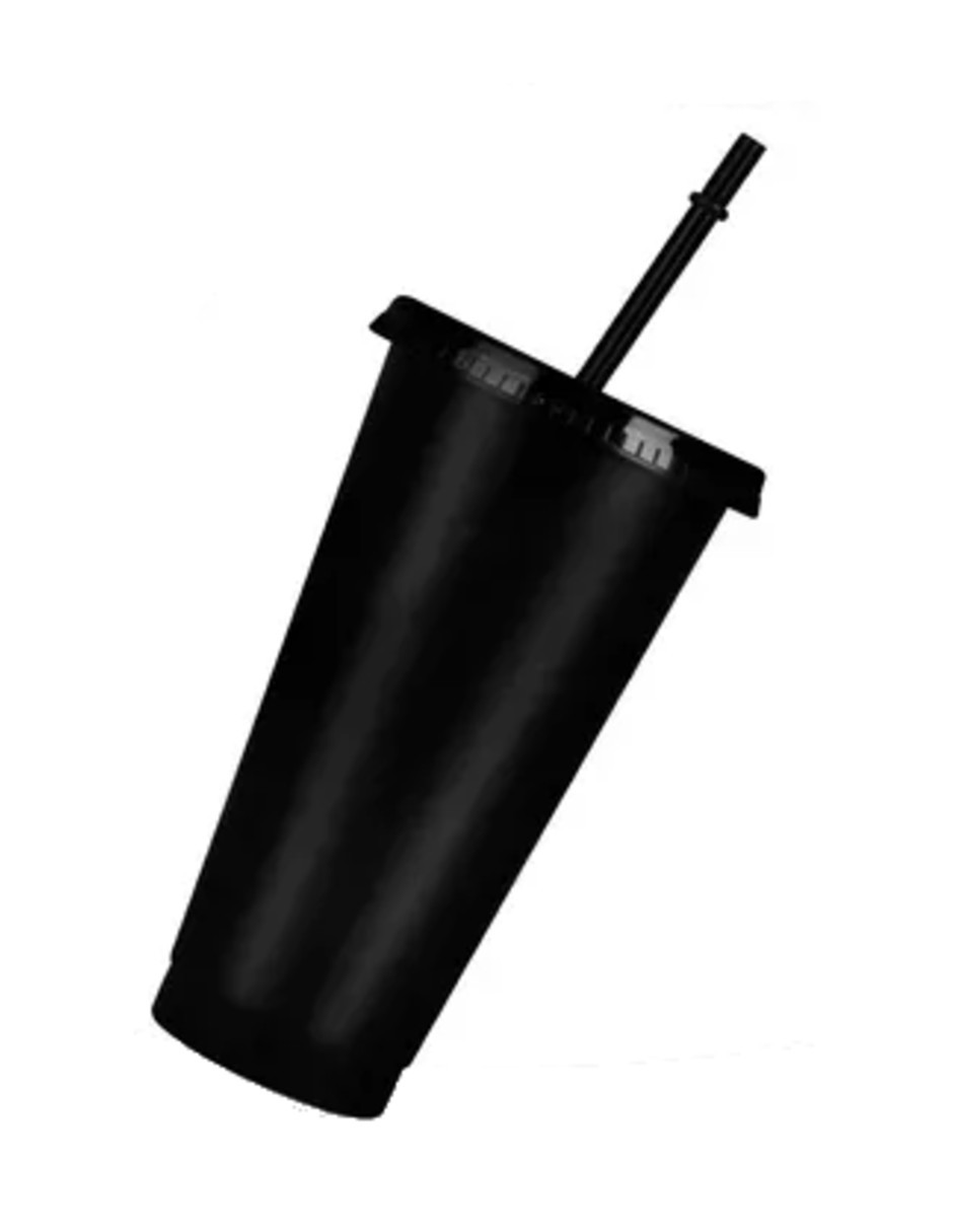 Foto 3 | 10 Vasos Negros Reutilizables Con Tapa 710ml + Gratis Termo Güish De Regalo