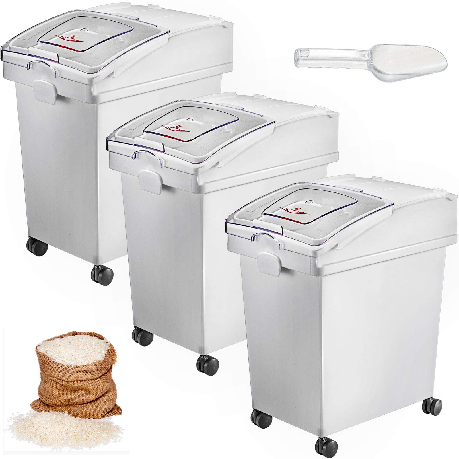 Foto 1 | Cubo De Ingredientes Vevor De 19.68 Litros De Capacidad Con Cuchara Y Tapa Corrediza - Venta Internacional.