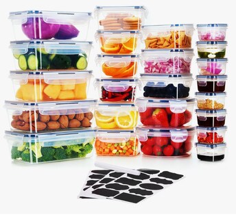 Foto 1 | Contenedor Hermetico Comida,recipientes Almacenamiento 24pz
