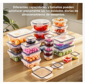 Foto 5 | Contenedor Hermetico Comida,recipientes Almacenamiento 24pz