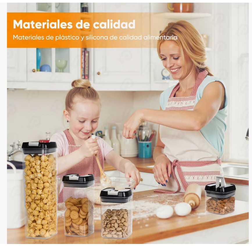 Foto 4 pulgar | Recipientes Herméticos Almacenamiento Cocina Contenedor 7pz