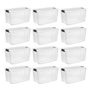 Foto 1 | Caja De Almacenamiento Sterilite Ultra Latch De 70 Litros, Apilable, 24 Unidades, Transparente - Venta Internacional.