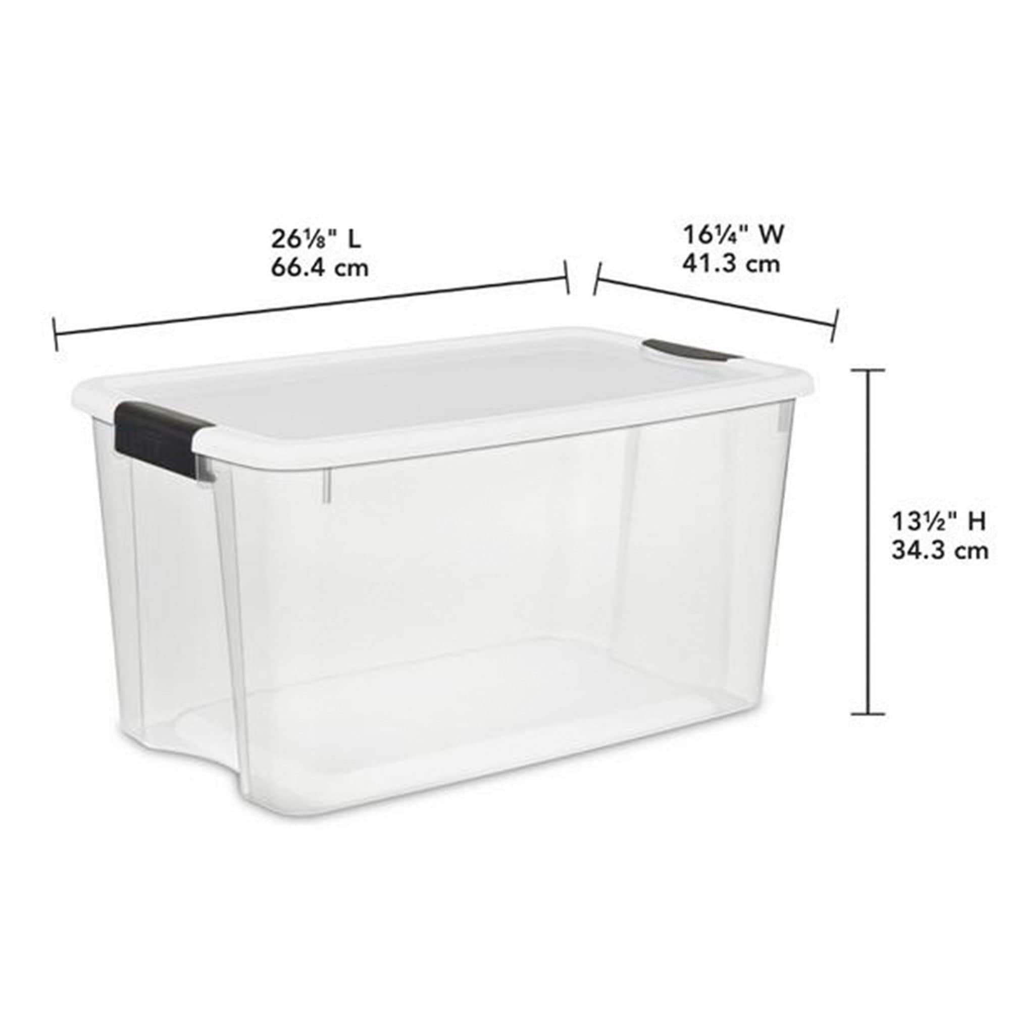 Foto 3 pulgar | Caja De Almacenamiento Sterilite Ultra Latch De 70 Litros, Apilable, 24 Unidades, Transparente - Venta Internacional.