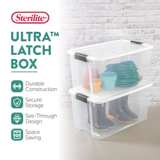Foto 3 | Caja De Almacenamiento Sterilite Ultra Latch De 70 Litros, Apilable, 24 Unidades, Transparente - Venta Internacional.