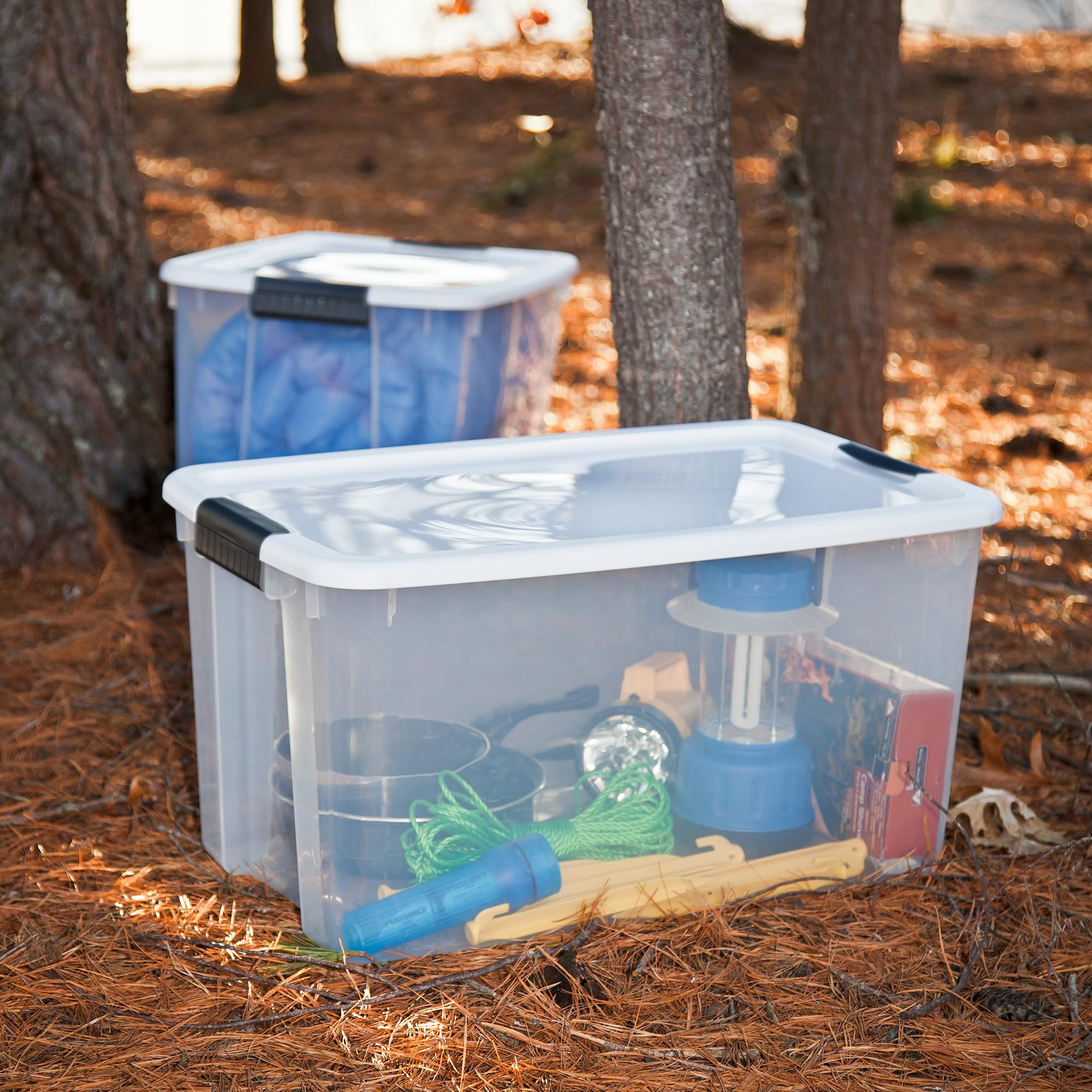Foto 4 | Caja De Almacenamiento Sterilite Ultra Latch De 70 Litros, Apilable, 24 Unidades, Transparente - Venta Internacional.
