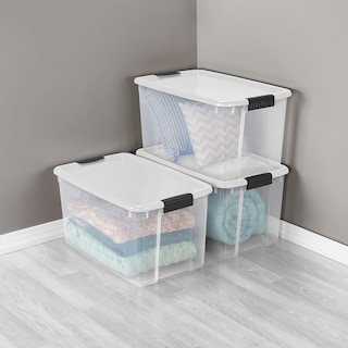 Foto 5 | Caja De Almacenamiento Sterilite Ultra Latch De 70 Litros, Apilable, 24 Unidades, Transparente - Venta Internacional.
