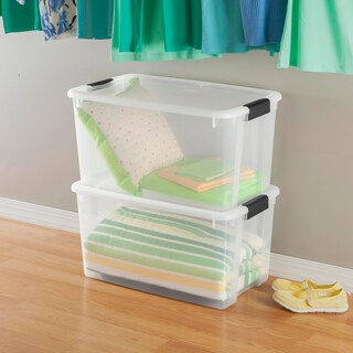 Foto 6 | Caja De Almacenamiento Sterilite Ultra Latch De 70 Litros, Apilable, 24 Unidades, Transparente - Venta Internacional.