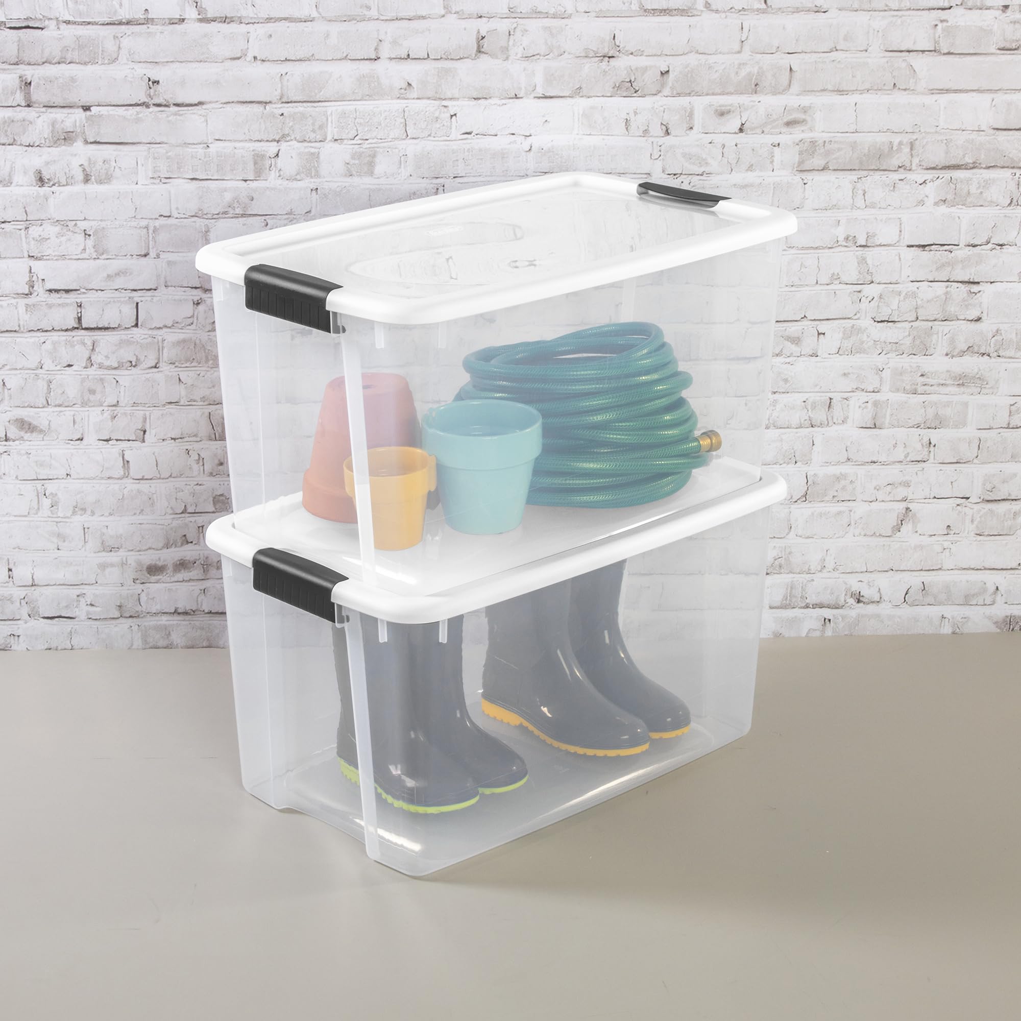 Foto 8 pulgar | Caja De Almacenamiento Sterilite Ultra Latch De 70 Litros, Apilable, 24 Unidades, Transparente - Venta Internacional.