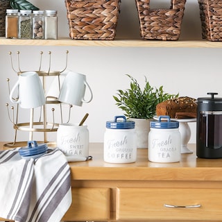 Foto 4 | Set De Bidones Dii Colección De Accesorios De Cocina Ceramics Blu - Venta Internacional.