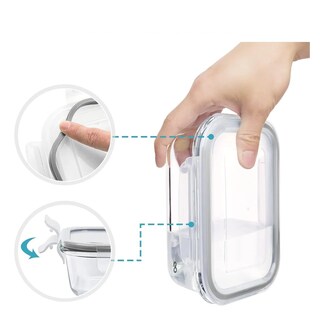 Foto 4 | Juego De 8 Recipientes Contenedores De Vidrio Herméticos Eo Safe Imports Esi-19450 Transparente