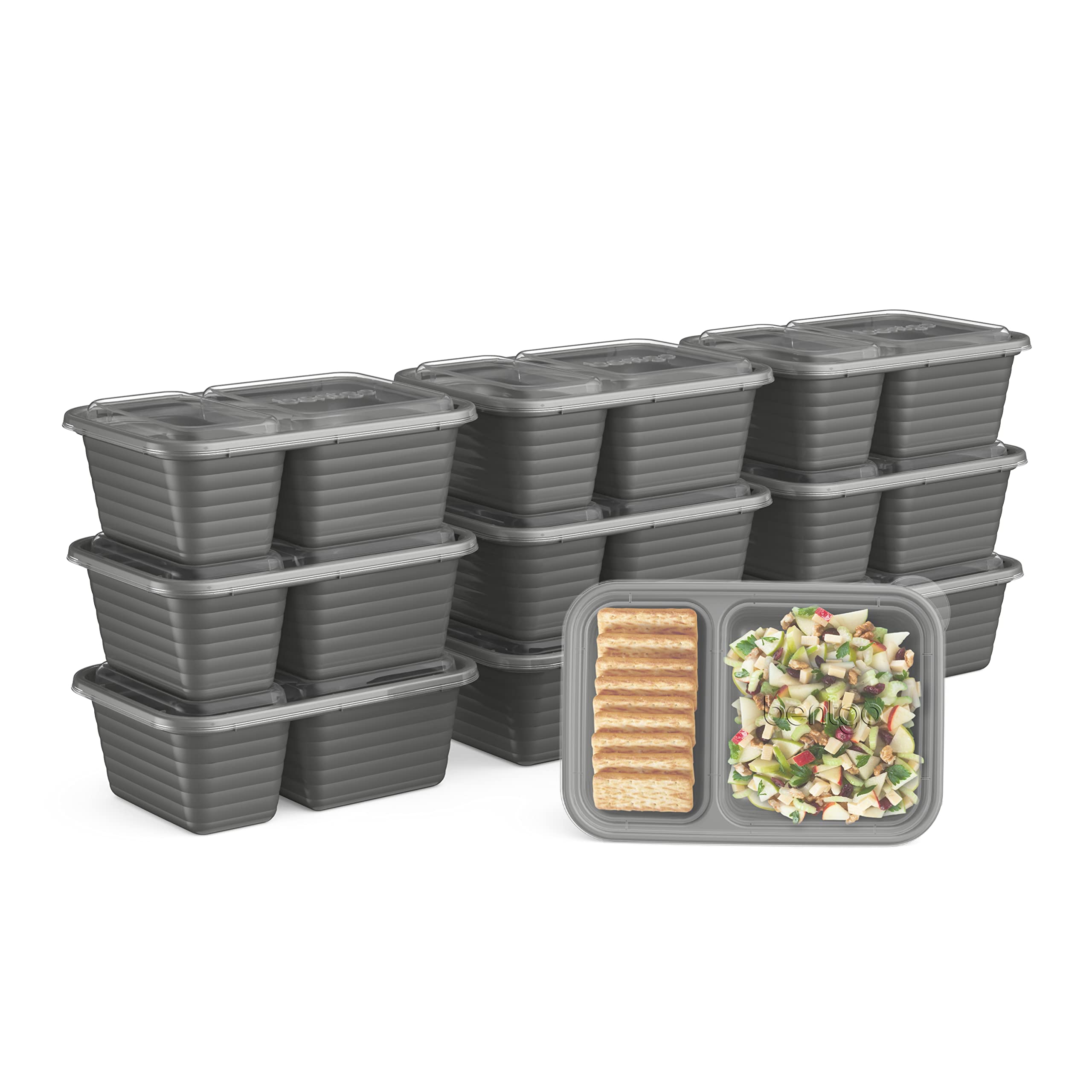 Recipientes Para Aperitivos Bentgo Prep Con 2 Compartimentos, 10 Bandejas Y 10 Tapas - Venta Internacional.