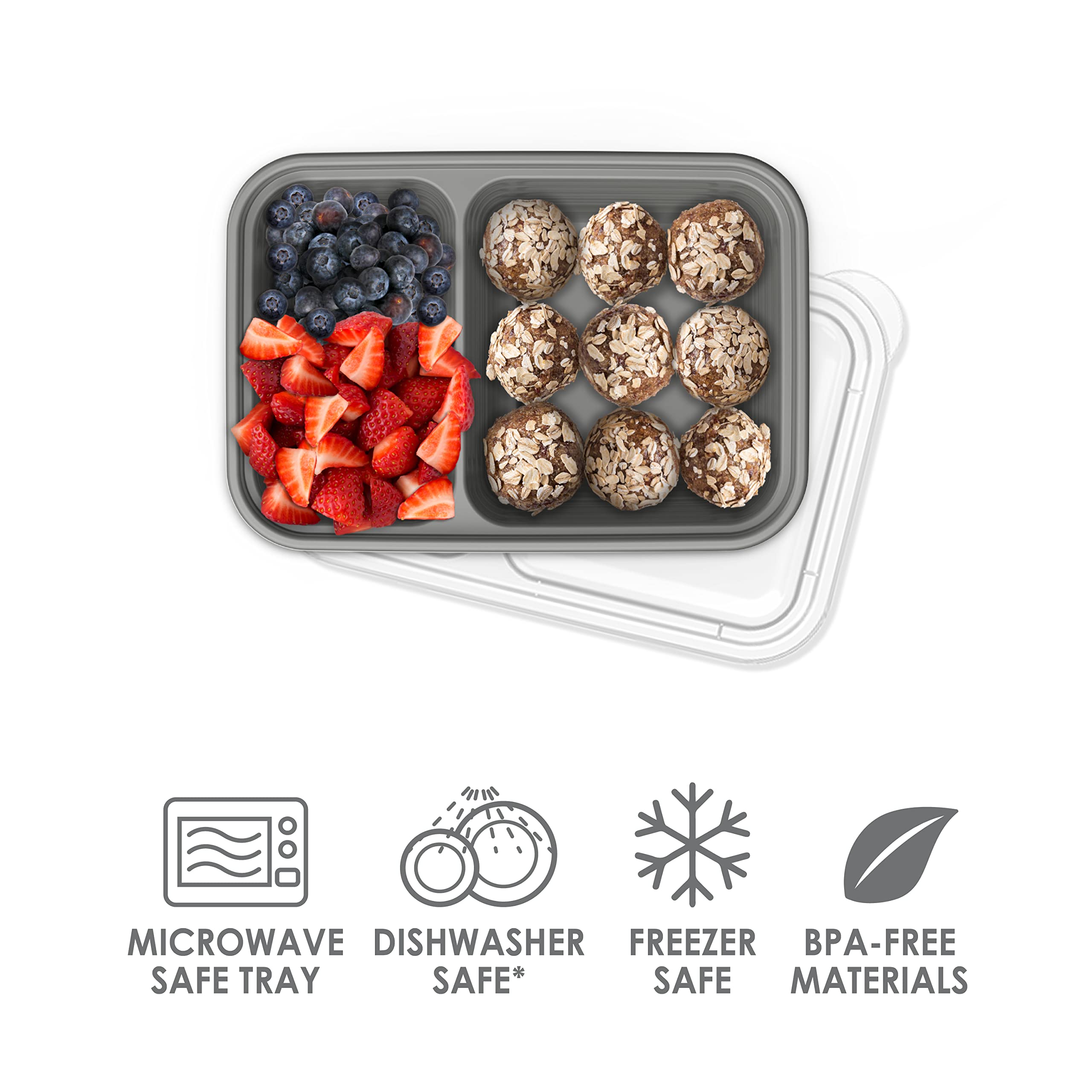 Foto 4 pulgar | Recipientes Para Aperitivos Bentgo Prep Con 2 Compartimentos, 10 Bandejas Y 10 Tapas - Venta Internacional.