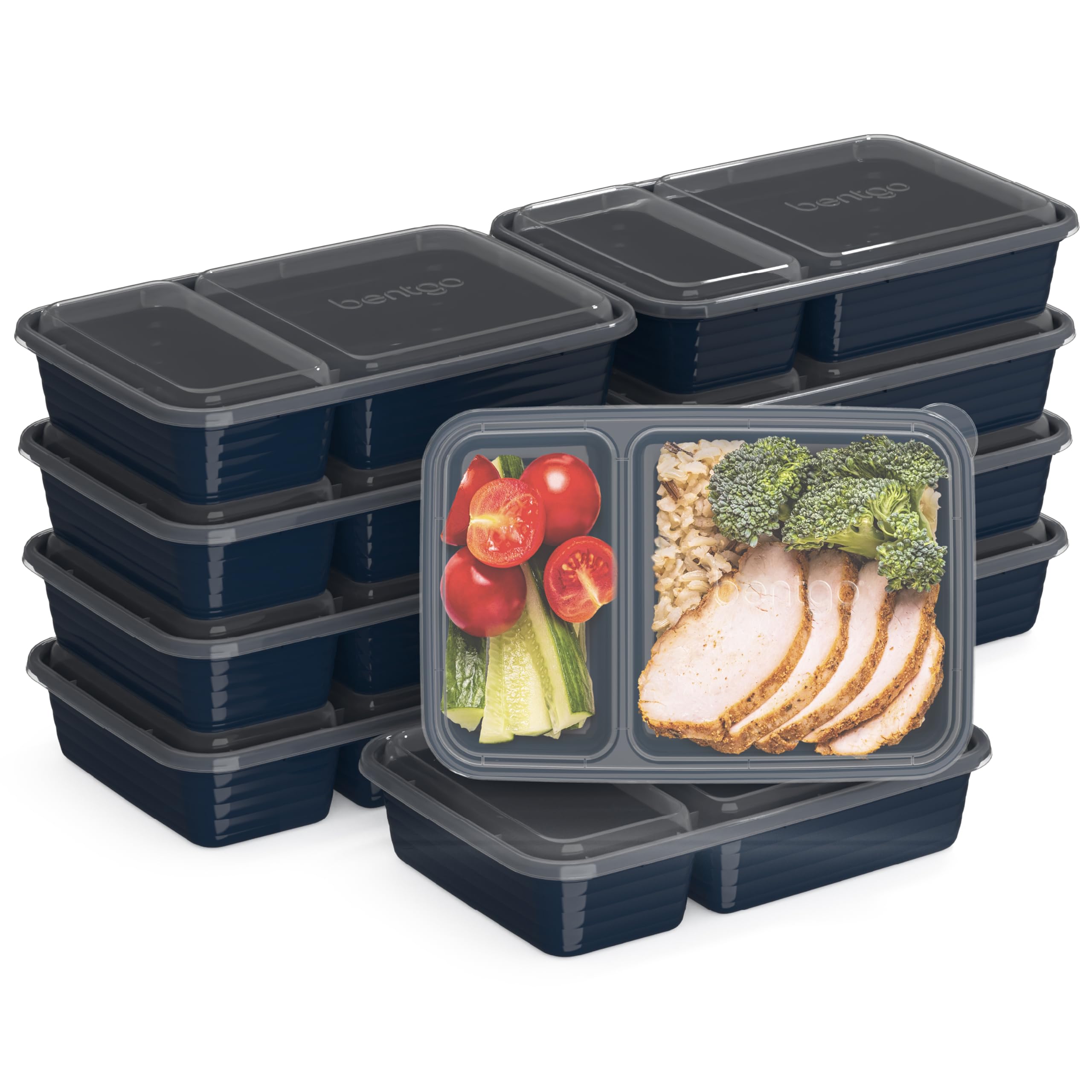 Foto 1 | Recipientes Para Preparación De Comidas Bentgo Prep, 20 Unidades, Sin Bpa, Color Azul Marino - Venta Internacional.