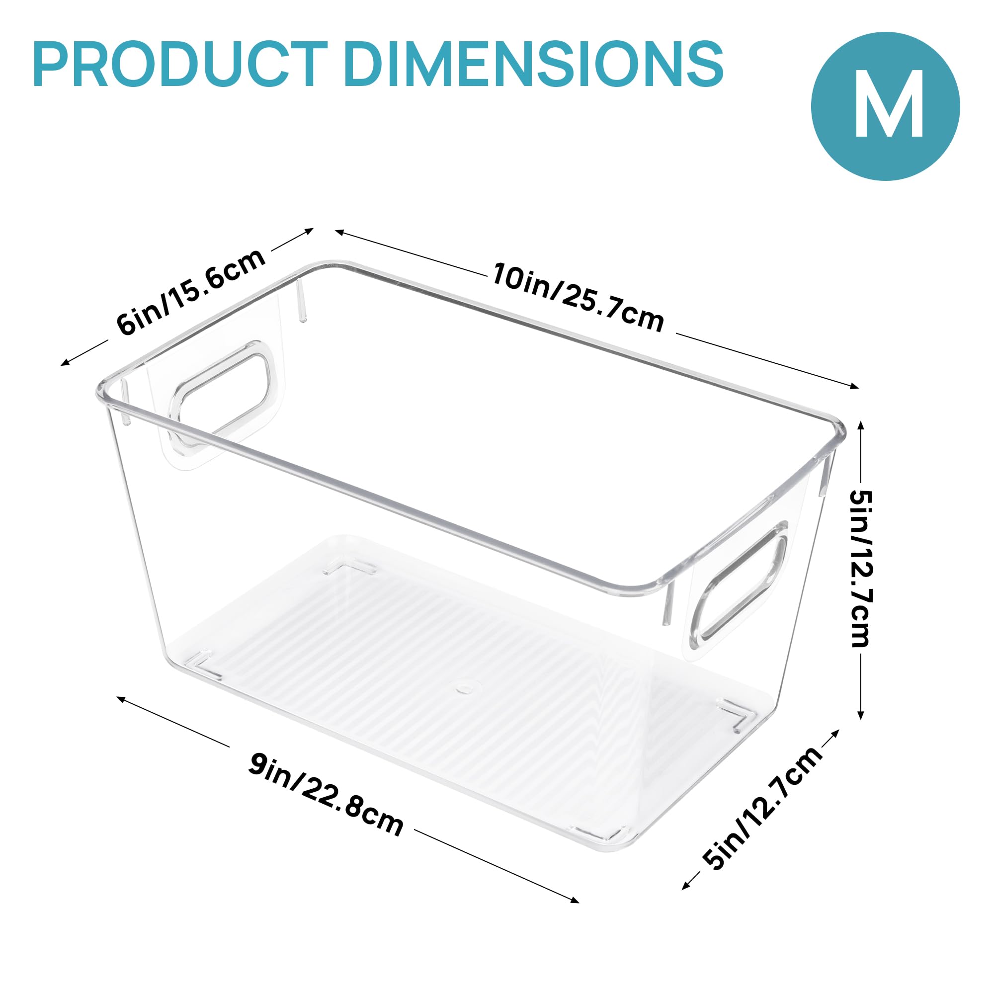 Foto 3 pulgar | Cubos Organizadores De Despensa Vtopmart De Plástico Transparente, 2 Unidades, Sin Bpa - Venta Internacional.