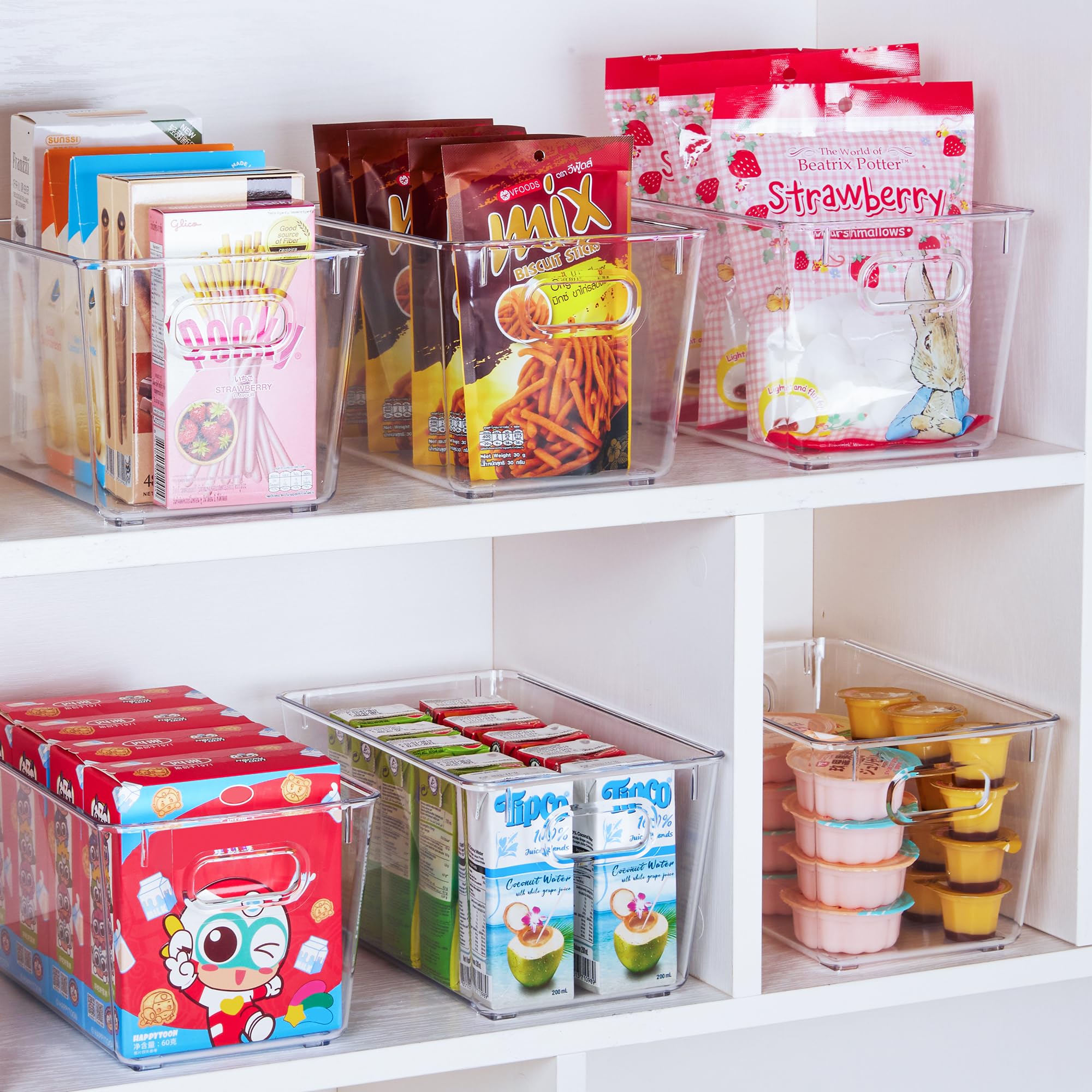 Foto 4 pulgar | Cubos Organizadores De Despensa Vtopmart De Plástico Transparente, 2 Unidades, Sin Bpa - Venta Internacional.